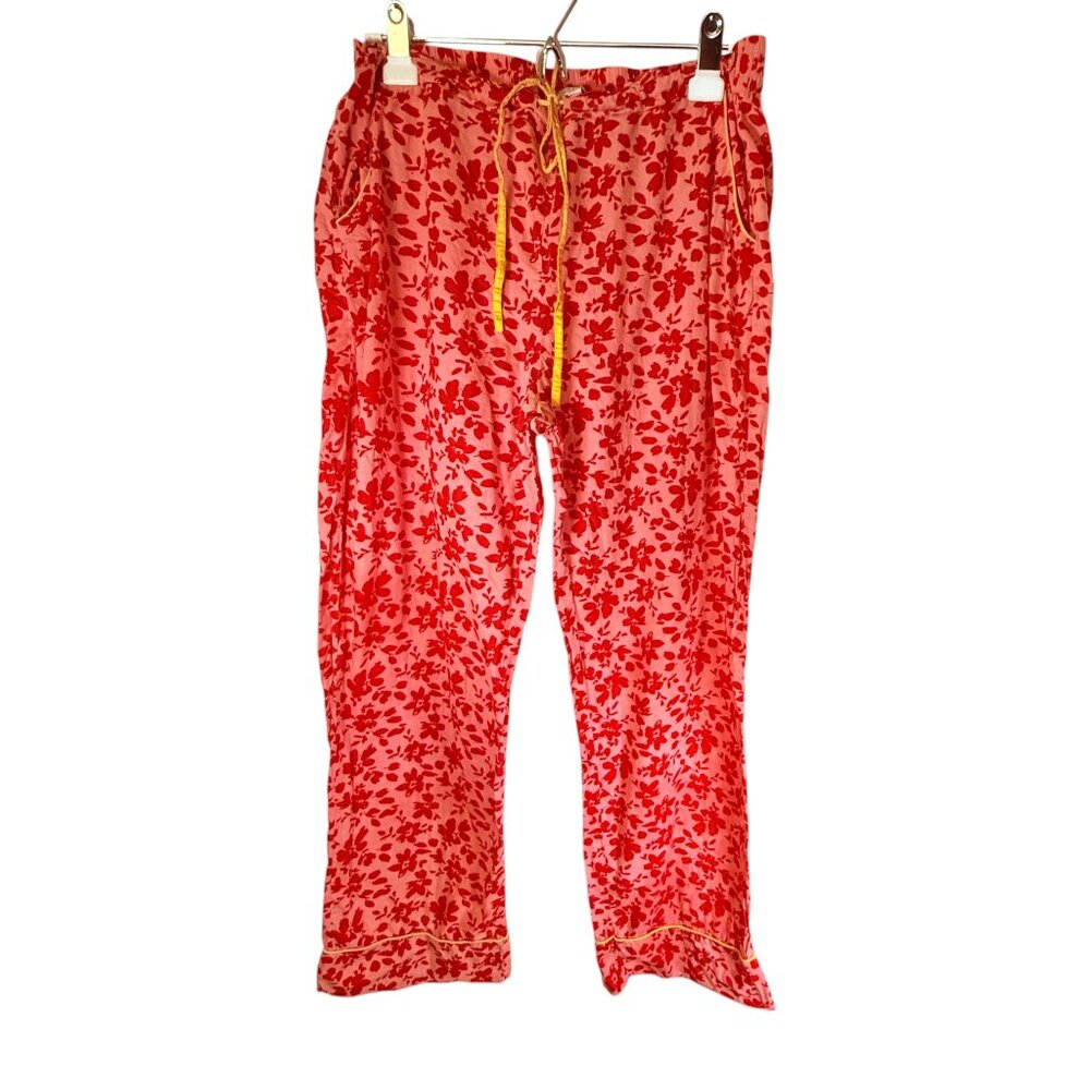 Shiraleah Noelle Pink Red Pajamas Womens Size XL 100% Cotton Floral Cottagecore - Picture 4 of 11
